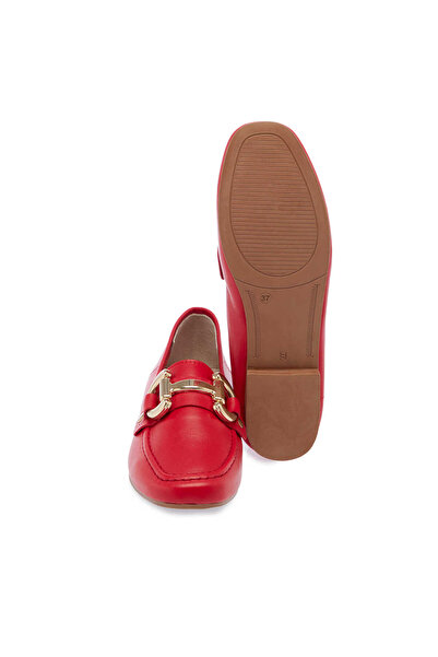 Tergan Kırmızı Deri Kadın Casual Ayakkabı - K25I1AY67761-A30