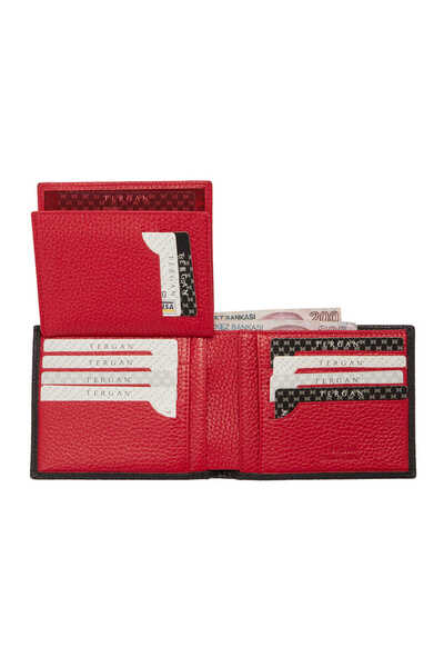 Tergan Black Genuine Leather Men's Wallet - S1Ce00001468-S6L