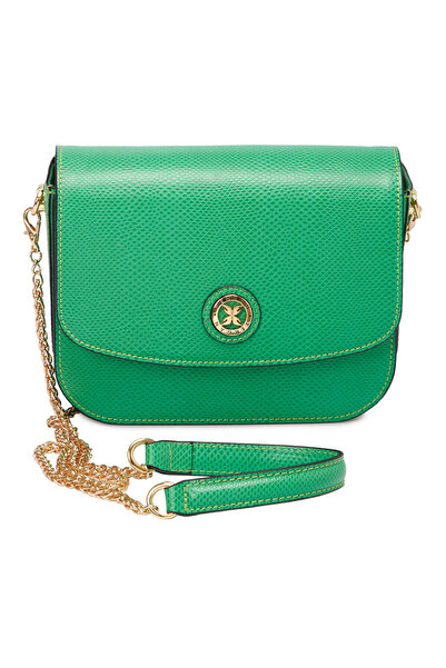 Tergan Yeşil Hakiki Deri Kadın Çapraz Askılı Çanta - S24K1BC79933-J25