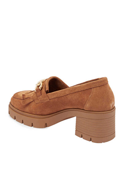 Tergan Kahve Hakiki Süet Deri Kadın Makosen - K24S1AY67637-T86