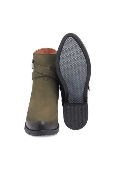 Tergan Yeşil Hakiki Nubuk Deri Kadın Casual Bot - K24K1BT67510-G98