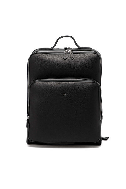 Tergan Siyah Hakiki Deri Unisex Sırt Çantası - S1SR00021454-A41