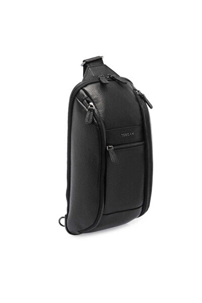 Tergan Black Genuine Leather Men's Crossbody Bag - S1Ac00021503-A41