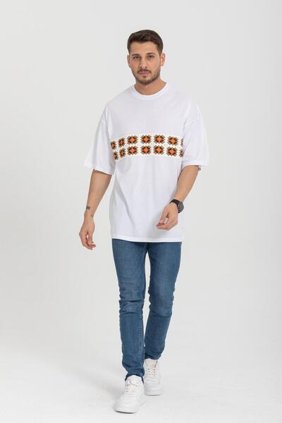 Rocqerx R-5730 Велосипедний комір з вишитим логотипом, оверсайз футболка