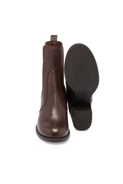 Tergan Kahve Hakiki Deri Kadın Klasik Bot - K24K1BT67527-A24