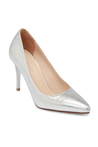 Tergan Platin Hakiki Deri Kadın Stiletto - K24S1AY67599-U2M