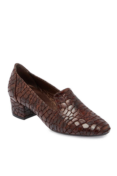 Tergan Kahve Hakiki Deri Kadın Topuklu Ayakkabı - K24S1AY67543-U3Z