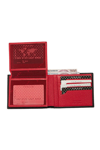 Tergan Black Genuine Leather Men's Wallet - S1Ce00001468-S6L