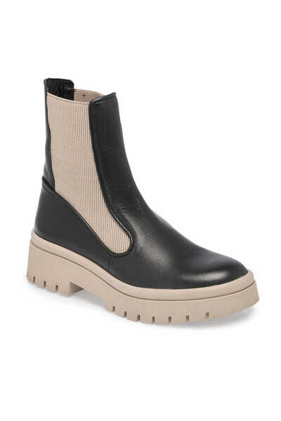 Tergan Siyah Hakiki Deri Kadın Bot - K23K1BT66942-A55