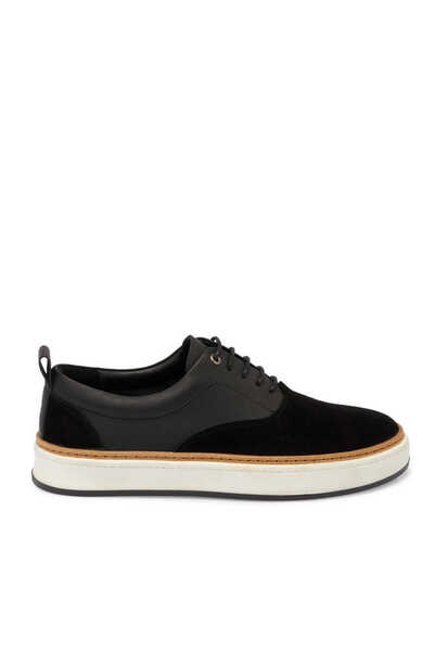 Tergan Siyah Hakiki Süet Deri Erkek Sneaker - E24S1AY57070-A01