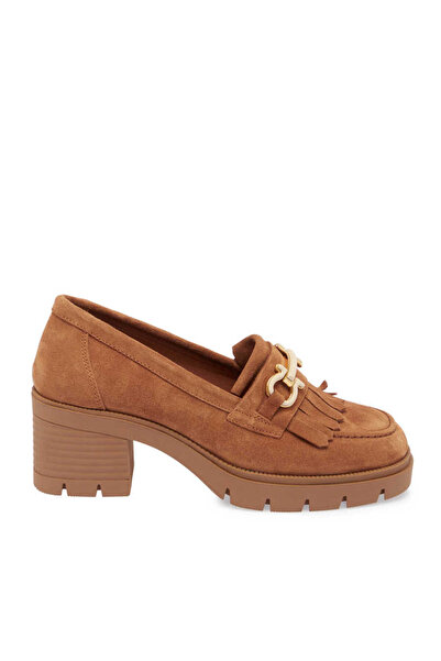 Tergan Kahve Hakiki Süet Deri Kadın Makosen - K24S1AY67637-T86