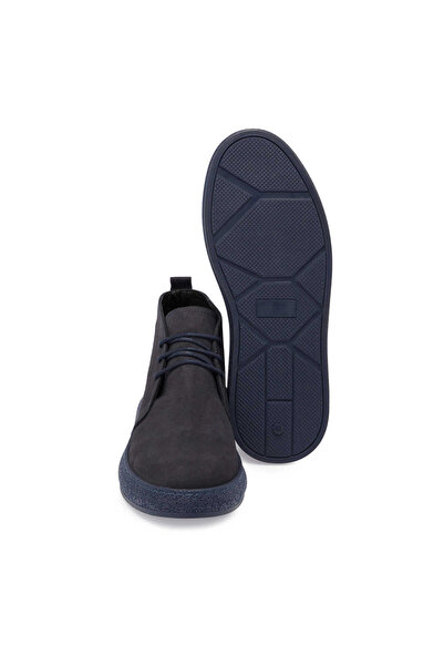 Tergan Lacivert Hakiki Nubuk Deri Erkek Casual Bot - E24K1BT56962-C39