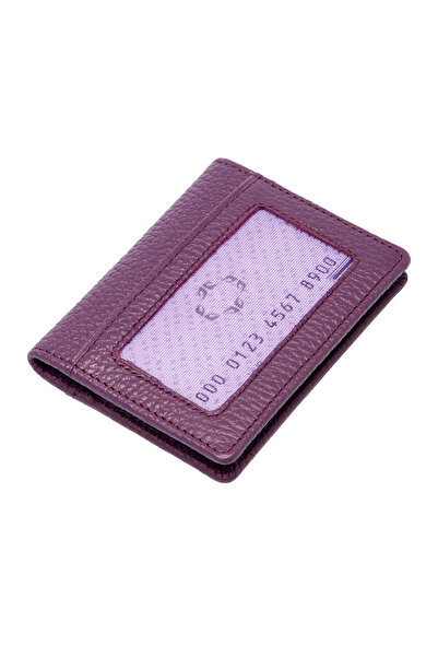 Tergan Μωβ Γνήσιο Δερμάτινο Θήκη Πιστωτικής Κάρτας Unisex - S1KK00001666-C48