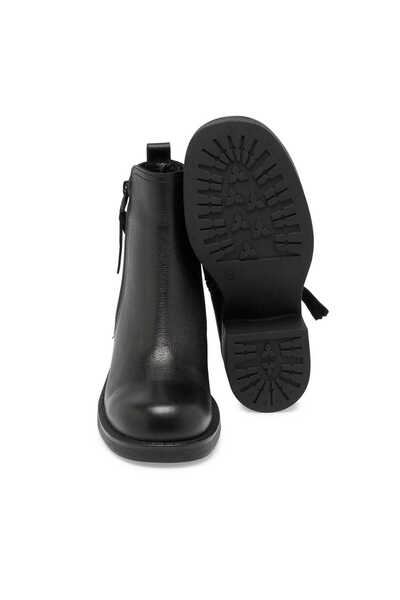 Tergan Siyah Hakiki Nubuk Deri Kadın Klasik Bot - K24K1BT67654-A23