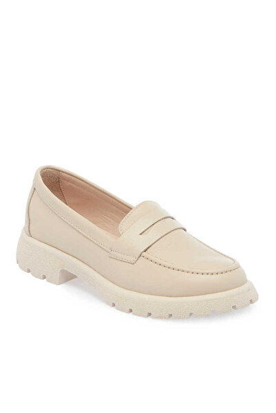 Tergan Nude Hakiki Deri Kadın Makosen - K24S1AY67640-Q0C