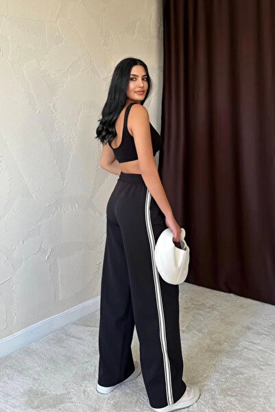 DEAG Black Side Stripe Trousers