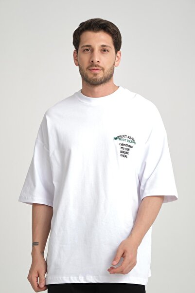 Rocqerx R-5817 Μπλουζάκι μονό ζέρσεϊ με λεπτομέρεια κεντήματος πίσω πέπλο