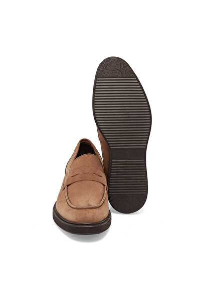 Tergan Vizon Hakiki Nubuk Deri Erkek Loafer - E24S1AY57120-B21