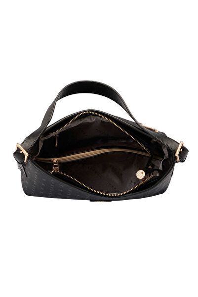 Tergan Black Print Women's Handbag - S25K1Pr09180-T0E