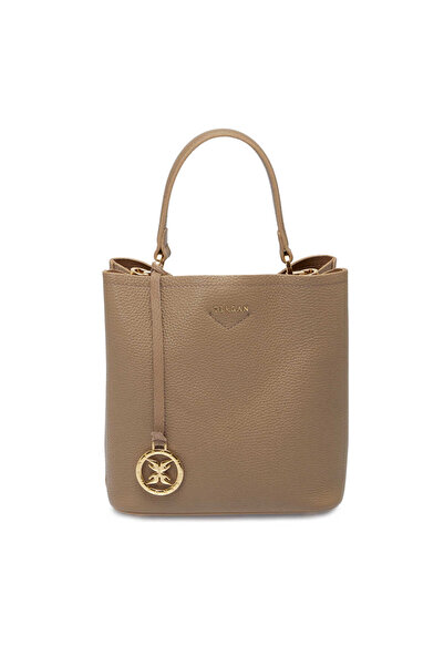Tergan Bej Hakiki Deri Kadın Omuz Çantası - S25Y1BC80443-S95