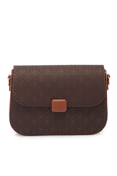 Tergan Coffee Print Women's Shoulder Bag - S25K1Pr09172-R1P