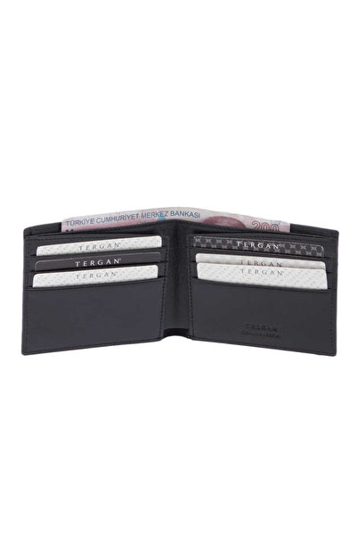 Tergan Black Genuine Leather Men's Wallet - S1Ce00001661-B06