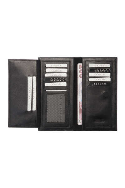 Tergan Black Genuine Leather Men's Wallet - S1Ce00001669-C59