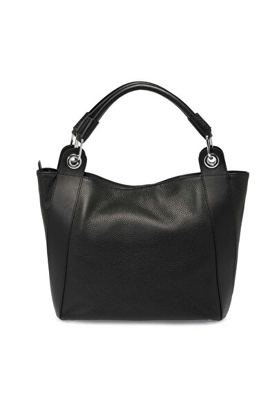 Tergan Black Genuine Leather Women's Handbag - S25Y1Bc77736-D3H