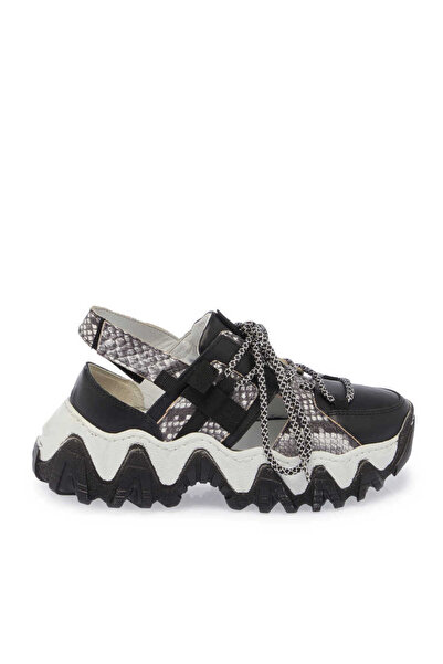 Tergan Siyah Hakiki Deri Kadın Sneaker - K24I1AY67341-A23