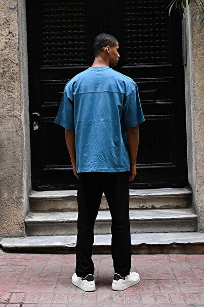 Rocqerx R-5784 Tricou oversize cu decolteu triplu din jerseu