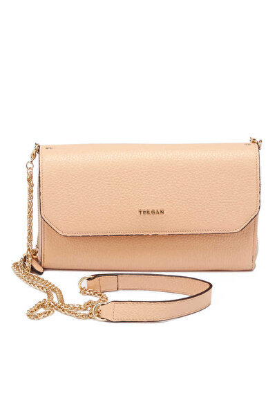 Tergan Nude Hakiki Deri Kadın Çapraz Askılı Çanta - S23K1BC79900-T6A