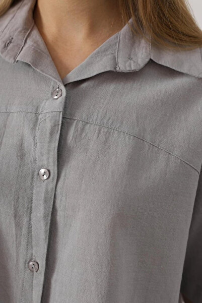 novafems Half Sleeve Shirt - Gray