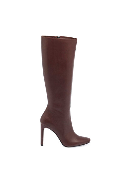 Tergan Kahverengi Hakiki Deri Kadın Çizme - K23K1CM66933-A24