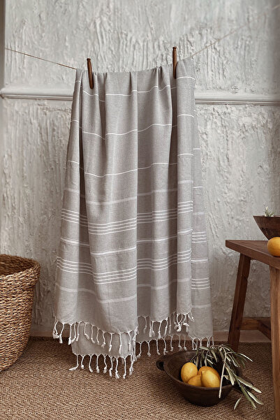 Elart Ocean Peshtemal Towel Stone Color (90X170 cm)