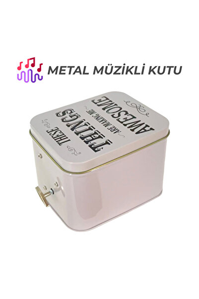 mystylee Mystyle Things Metal Music Box | Wind-Up Decorative Gift Box, Retro Design 10.5X8.5X9 cm