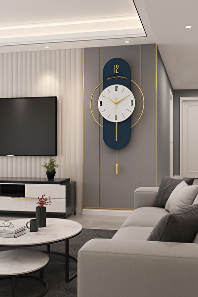 GESR HOME ساعة حائط فاخرة بتصميم معدني ذهبي – أسلوب عصري راقٍ