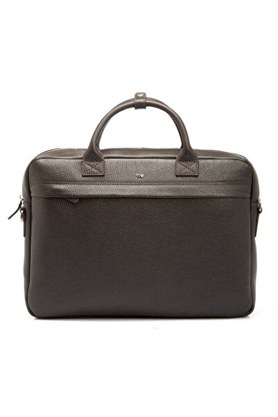 Tergan Kahve Hakiki Deri Unisex Laptop Çantası - S1LC00002897-A42