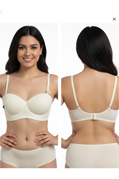 F.K SUTENĂ PUSH UP FĂRĂ BRETELE CU TEXTURA DE PIELE DE CĂPĂTĂ PENTRU FEMEI