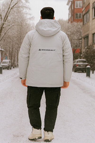 DYNAMO Comfortable Fit Fixed Hooded Rain Windproof Thermal Insulation Modern Winter Coat