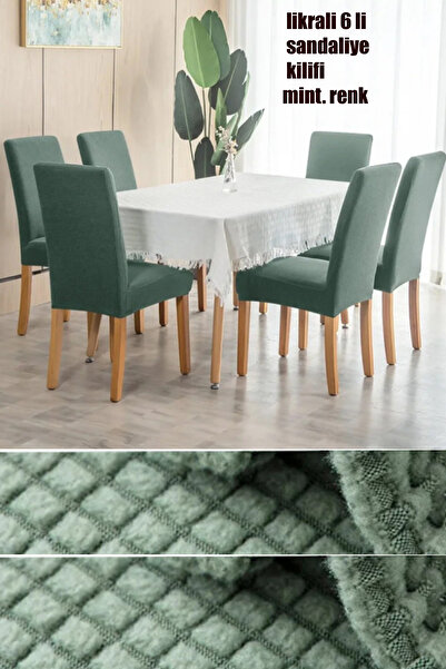 nurlan 6-місний чохол для стільця, чохол для стільця (6 ШТ. м'ятний) Колір