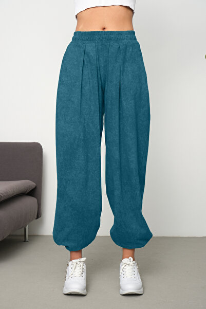 ESPİNA Cupra Fabric Women's Shalwar Trousers - Pocketed and Flowy