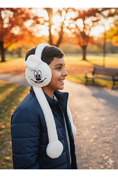 Kervan Pazar سماعات أذن شتوية للأطفال مع أشكال قطيفة وآذان متحركة وأصوات