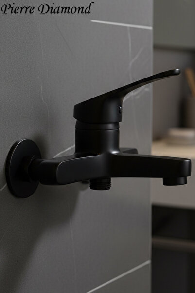 tesitay Siyah Banyo Seti Lavabo Banyo Bataryası Ve Robot Duş Takımı Komple Siyah Musluk Armatür Batarya Duş