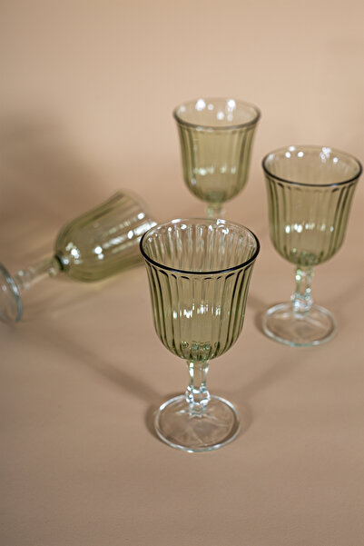 Rakle Splendid 4'lü Su Kadehi Seti Yeşil 240 cc