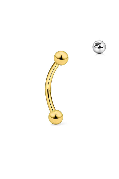 Munels F136 Titanyum Barbell Kaş Piercing - Top Model Kaş Piercing