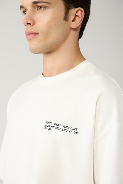 Avva Weißes 2-teiliges Shorts-Set für Herren E 001600