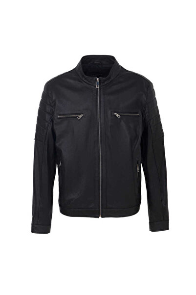 Tergan Siyah Hakiki Deri Erkek Hakiki Deri Mont - E23BDM310545-Q4O