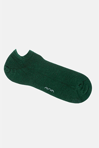 Avva Men's Green Cotton Sneaker Socks B 008553