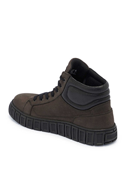 Tergan Gri Hakiki Nubuk Deri Erkek Bot - E23K1BT56368-L35