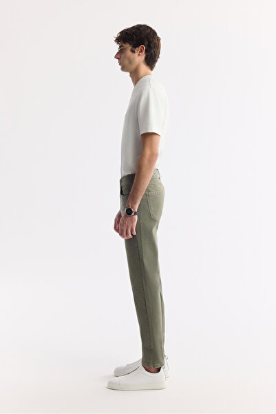 Avva Ανδρικό χακί παλαιωμένο πλυμένο υπερβαφή με ακάρεα βαμμένο Jean B 003524